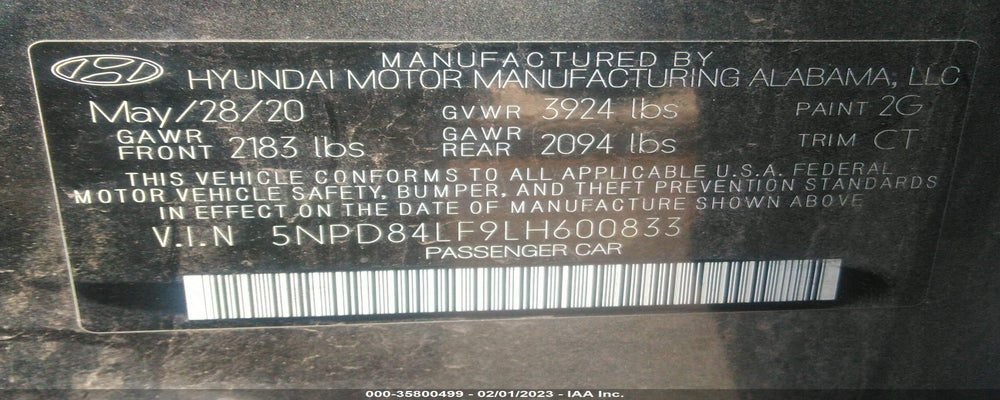 5NPD84LF9LH600833 2020 HYUNDAI ELANTRA photo no. 9