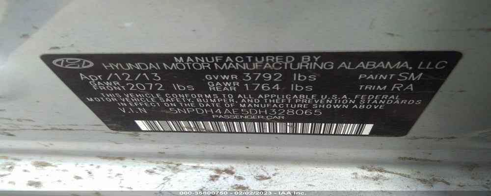 5NPDH4AE5DH328065 2013 HYUNDAI ELANTRA photo no. 9