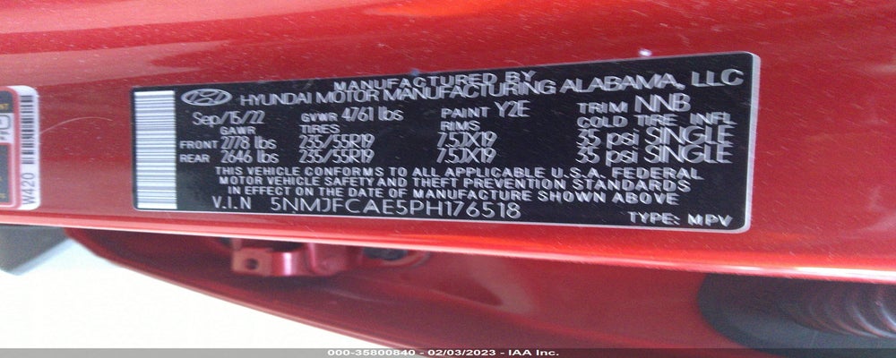 5NMJFCAE5PH176518 2023 HYUNDAI TUCSON photo no. 9