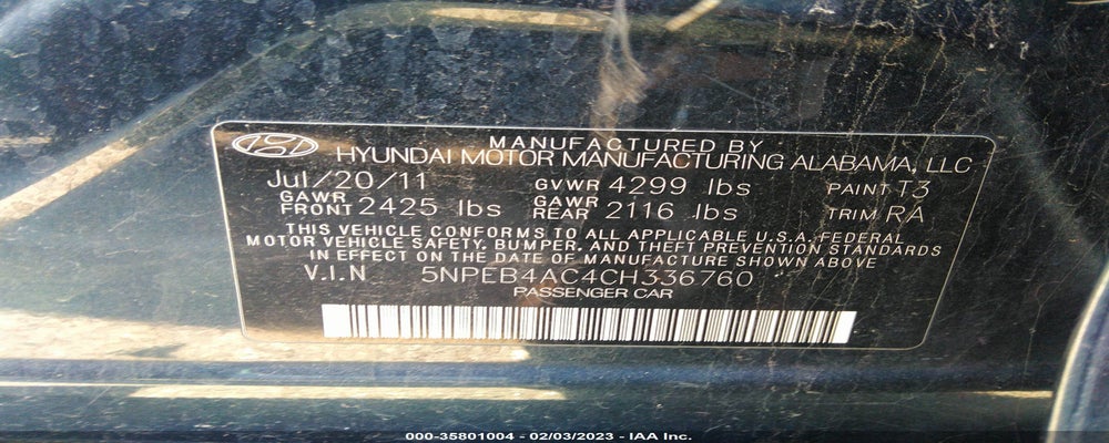 5NPEB4AC4CH336760 2012 HYUNDAI SONATA photo no. 9