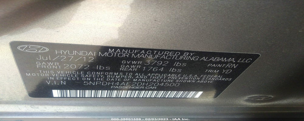 5NPDH4AE2DH204500 2013 HYUNDAI ELANTRA photo no. 9