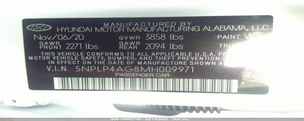 5NPLP4AG8MH009971 2021 HYUNDAI ELANTRA photo no. 9