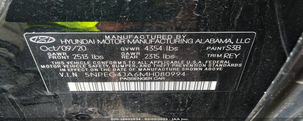 5NPEG4JA6MH080994 2021 HYUNDAI SONATA photo no. 9
