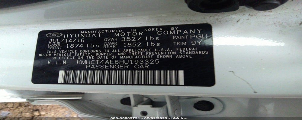 KMHCT4AE6HU193325 2017 HYUNDAI ACCENT photo no. 9