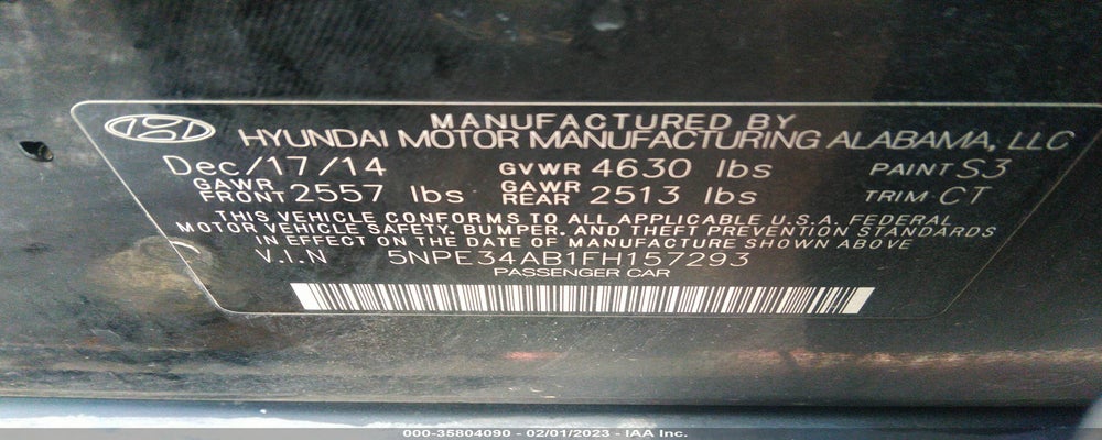 5NPE34AB1FH157293 2015 HYUNDAI SONATA photo no. 9