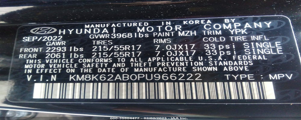 KM8K62AB0PU966222 2023 HYUNDAI KONA photo no. 9