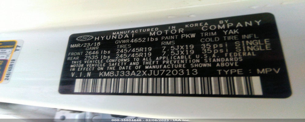 KM8J33A2XJU720313 2018 HYUNDAI TUCSON photo no. 9