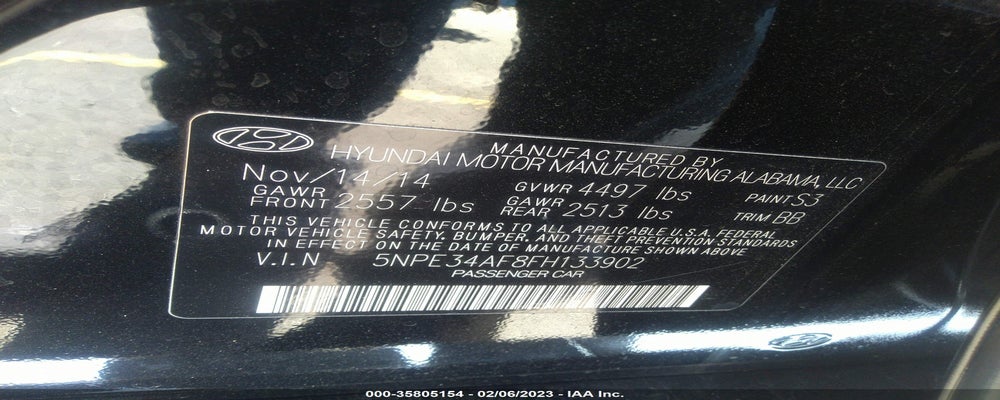 5NPE34AF8FH133902 2015 HYUNDAI SONATA photo no. 9