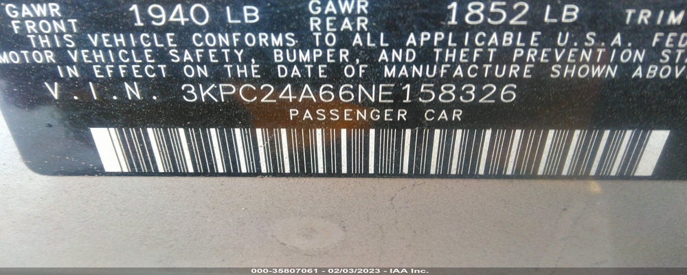 3KPC24A66NE158326 2022 HYUNDAI ACCENT photo no. 9