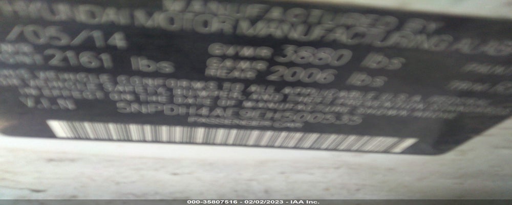 5NPDH4AE9EH500535 2014 HYUNDAI ELANTRA photo no. 9