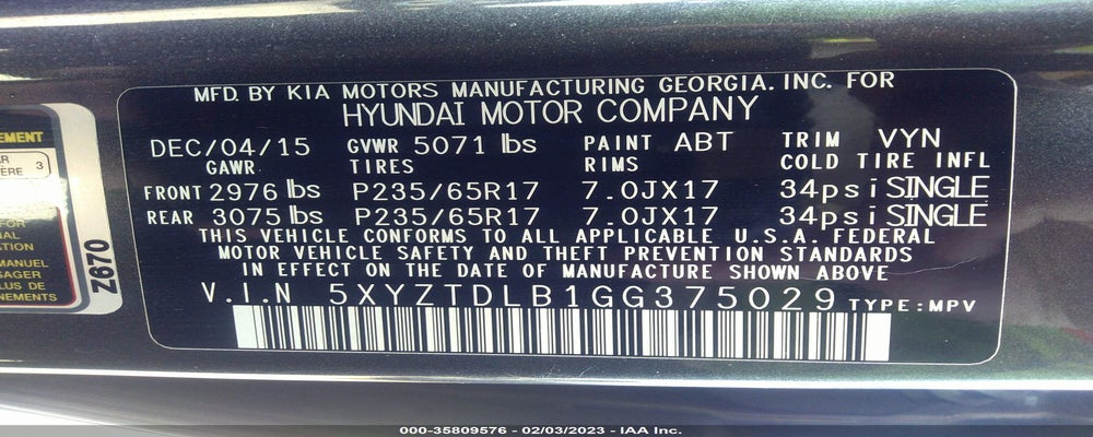 5XYZTDLB1GG375029 2016 HYUNDAI SANTA FE SPORT photo no. 9