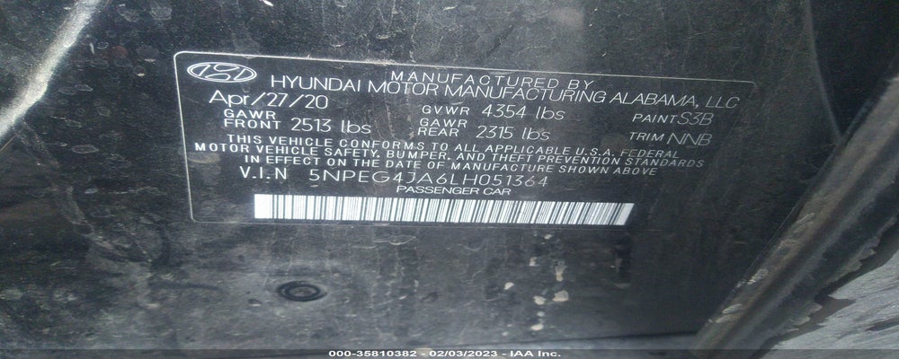 5NPEG4JA6LH051364 2020 HYUNDAI SONATA photo no. 9