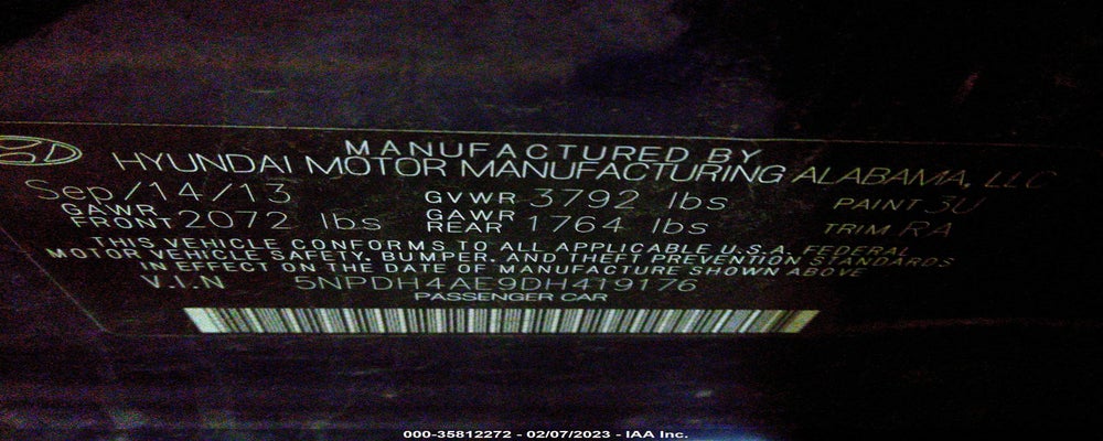 5NPDH4AE9DH419176 2013 HYUNDAI ELANTRA photo no. 9
