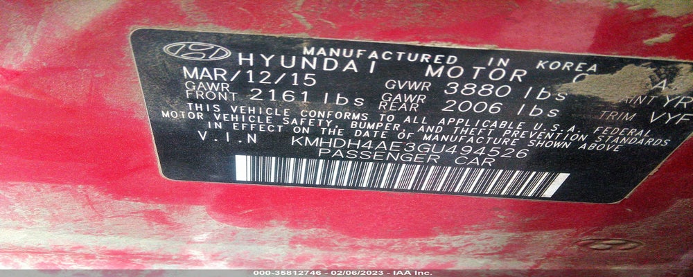 KMHDH4AE3GU494526 2016 HYUNDAI ELANTRA photo no. 9