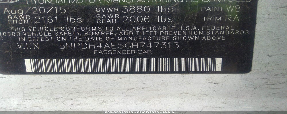 5NPDH4AE5GH747313 2016 HYUNDAI ELANTRA photo no. 9