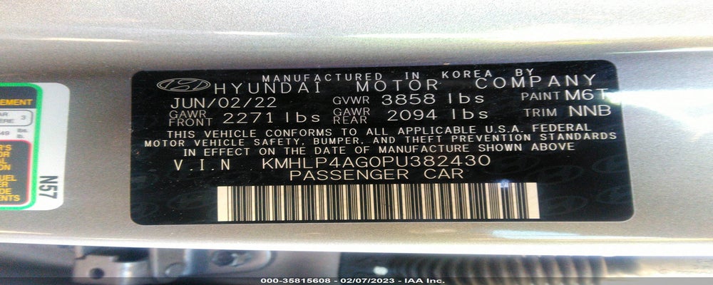 KMHLP4AG0PU382430 2023 HYUNDAI ELANTRA photo no. 9