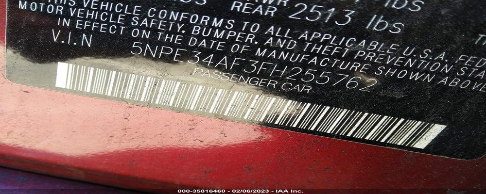 5NPE34AF3FH255762 2015 HYUNDAI SONATA photo no. 9