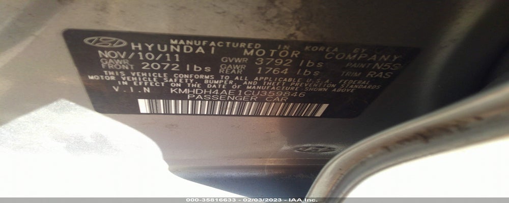 KMHDH4AE1CU359846 2012 HYUNDAI ELANTRA photo no. 9