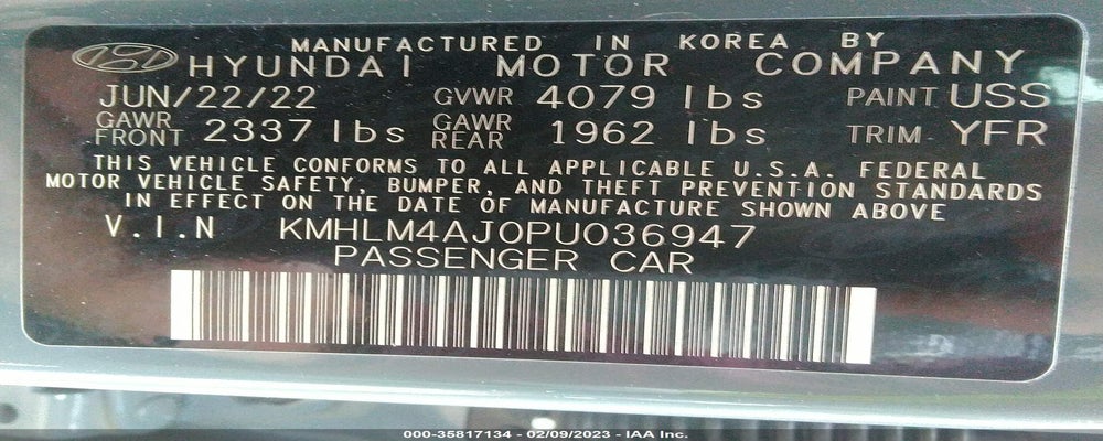 KMHLM4AJ0PU036947 2023 HYUNDAI ELANTRA HYBRID photo no. 9