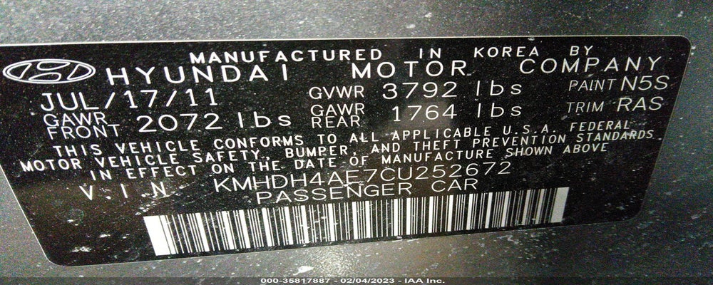 KMHDH4AE7CU252672 2012 HYUNDAI ELANTRA photo no. 9