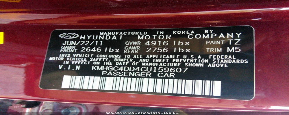 KMHGC4DD4CU159607 2012 HYUNDAI GENESIS photo no. 9