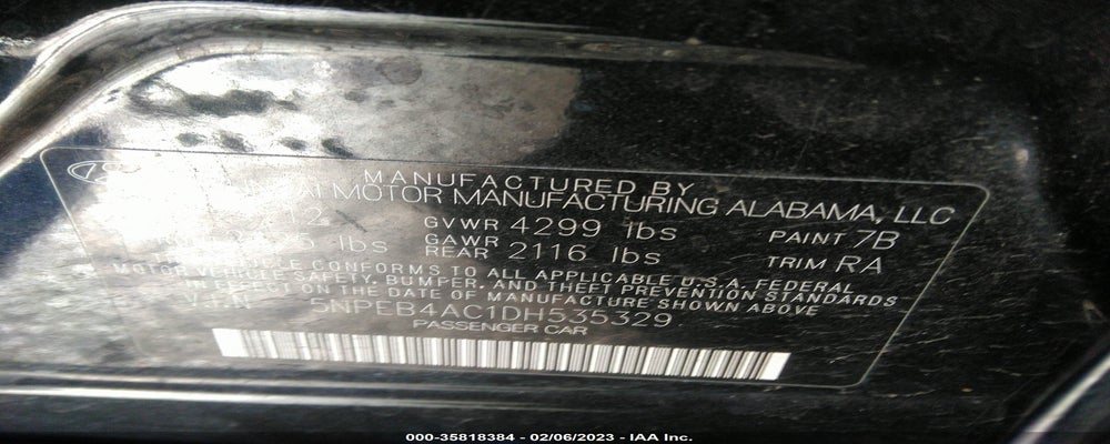 5NPEB4AC1DH535329 2013 HYUNDAI SONATA photo no. 9