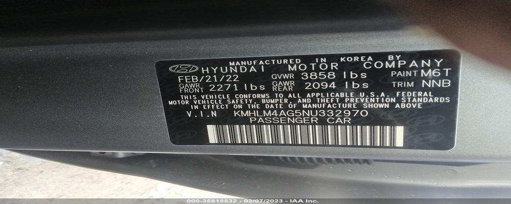 KMHLM4AG5NU332970 2022 HYUNDAI ELANTRA photo no. 9
