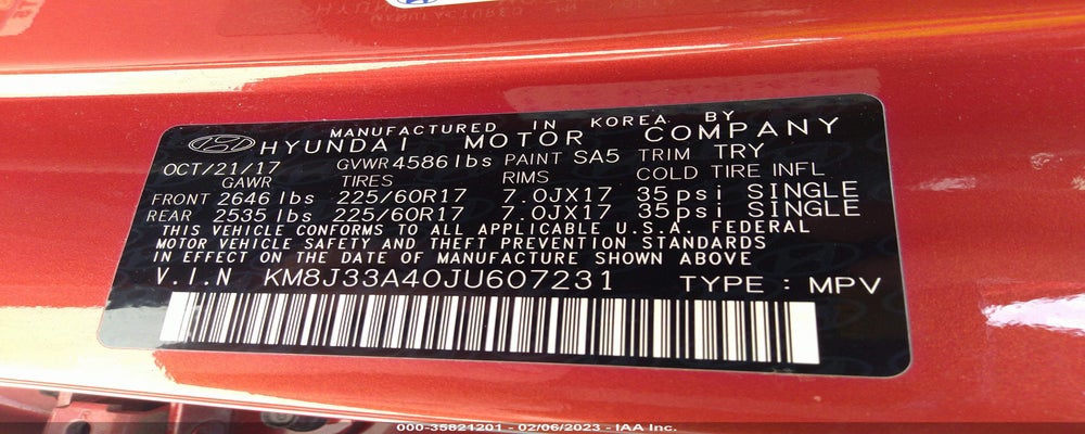 KM8J33A40JU607231 2018 HYUNDAI TUCSON photo no. 9