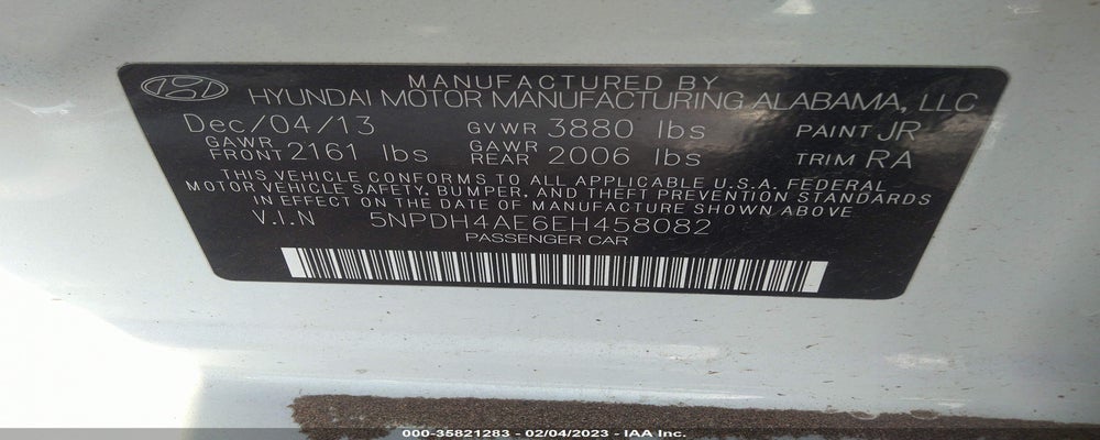 5NPDH4AE6EH458082 2014 HYUNDAI ELANTRA photo no. 9