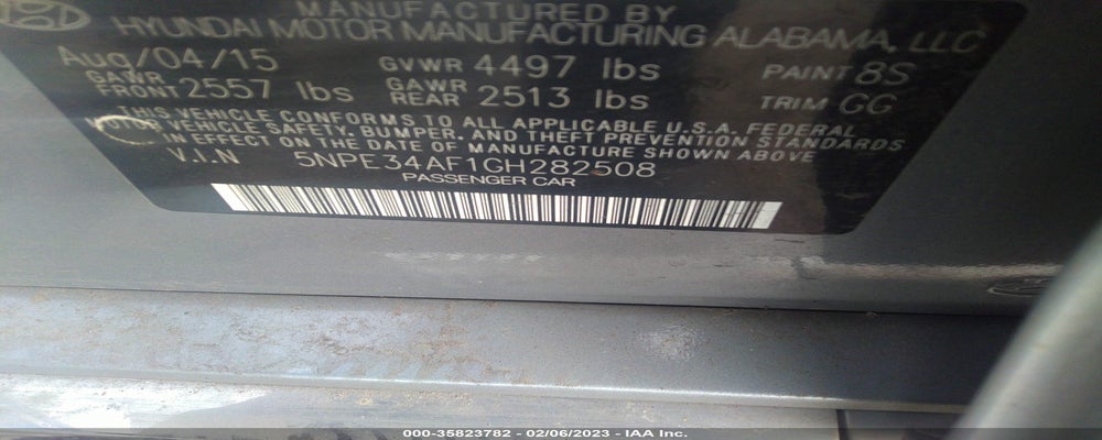 5NPE34AF1GH282508 2016 HYUNDAI SONATA photo no. 9