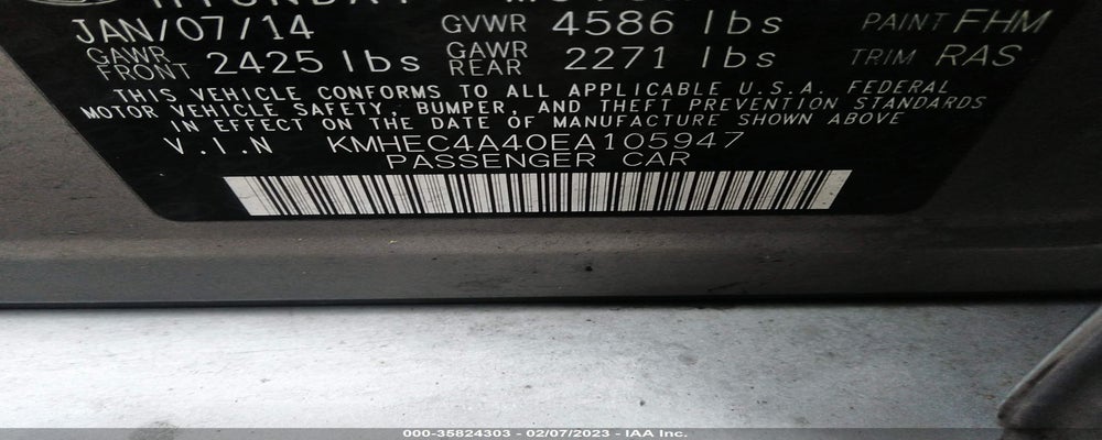 KMHEC4A40EA105947 2014 HYUNDAI SONATA HYBRID photo no. 9