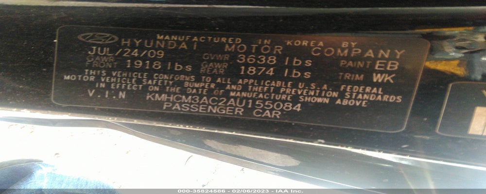 KMHCM3AC2AU155084 2010 HYUNDAI ACCENT photo no. 9