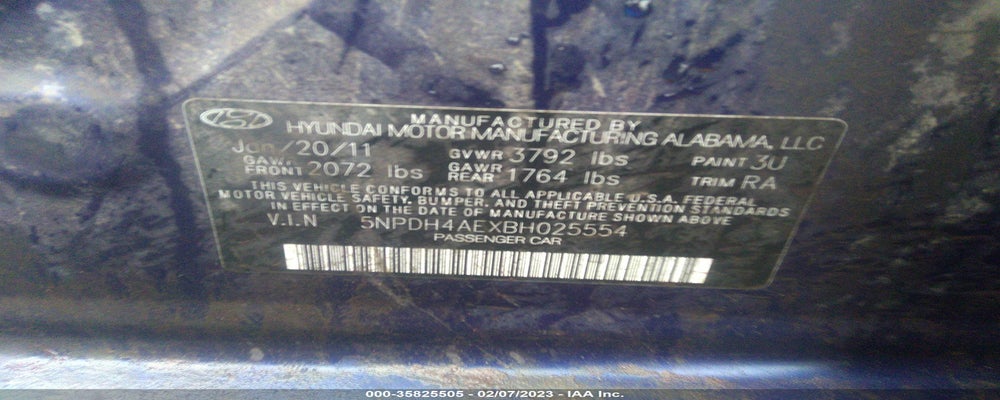 5NPDH4AEXBH025554 2011 HYUNDAI ELANTRA photo no. 9