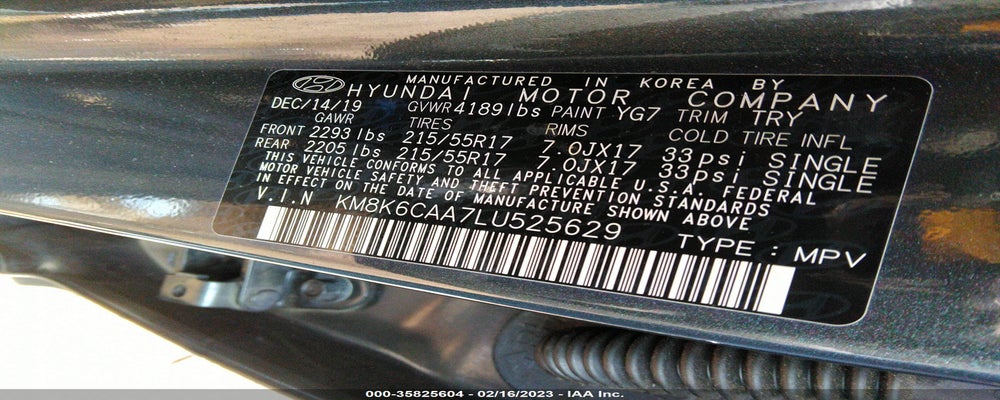 KM8K6CAA7LU525629 2020 HYUNDAI KONA photo no. 9