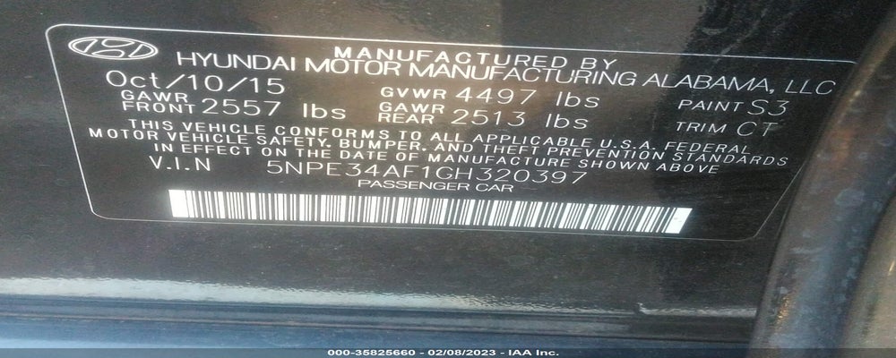 5NPE34AF1GH320397 2016 HYUNDAI SONATA photo no. 9