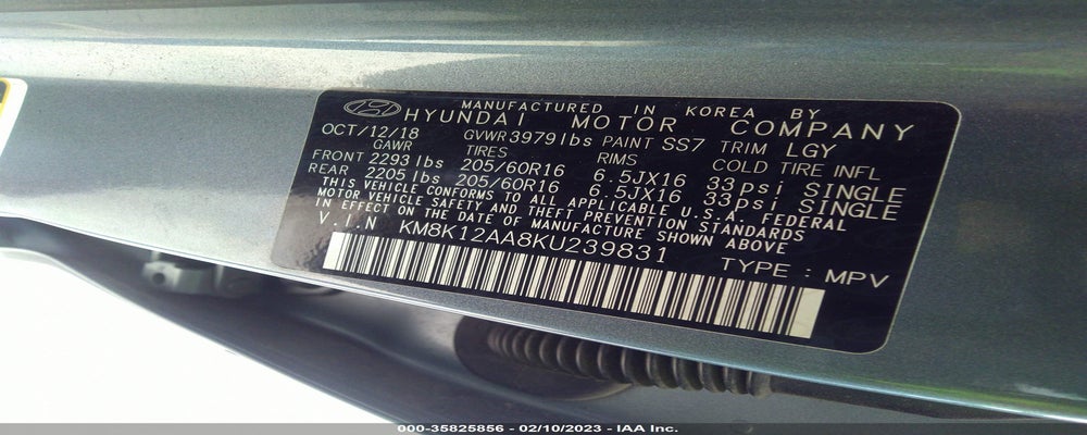KM8K12AA8KU239831 2019 HYUNDAI KONA photo no. 9