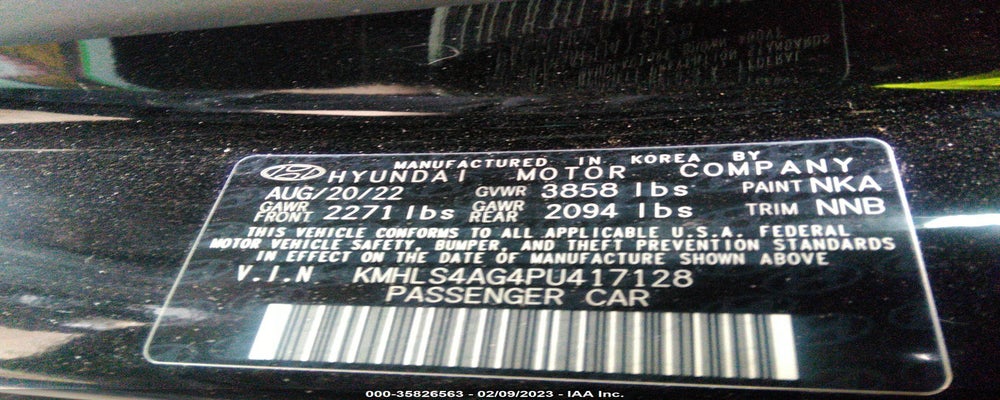 KMHLS4AG4PU417128 2023 HYUNDAI ELANTRA photo no. 9