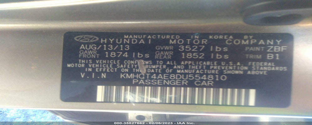 KMHCT4AE8DU554810 2013 HYUNDAI ACCENT photo no. 9