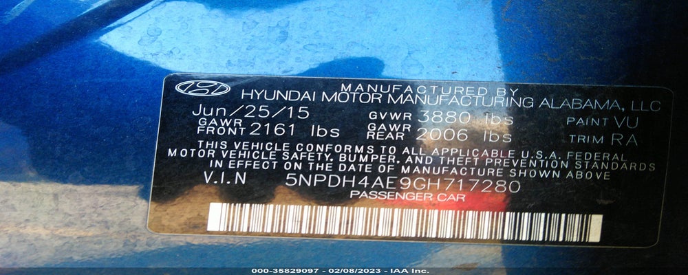 5NPDH4AE9GH717280 2016 HYUNDAI ELANTRA photo no. 9