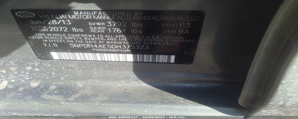 5NPDH4AE5DH375323 2013 HYUNDAI ELANTRA photo no. 9