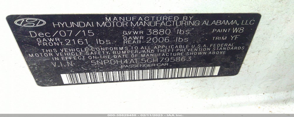 5NPDH4AE5GH795863 2016 HYUNDAI ELANTRA photo no. 9