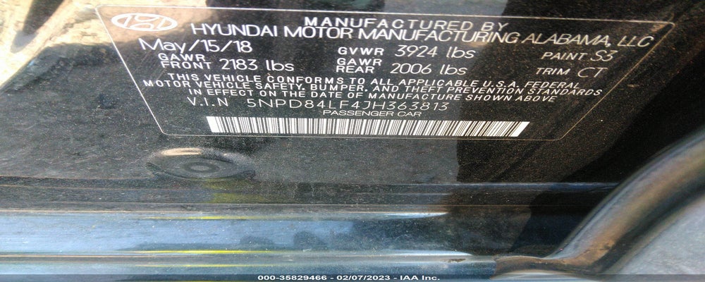 5NPD84LF4JH363813 2018 HYUNDAI ELANTRA photo no. 9