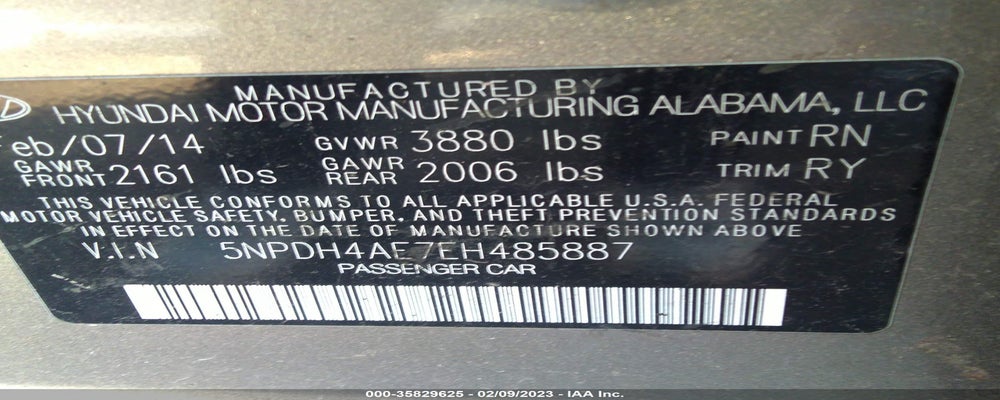 5NPDH4AE7EH485887 2014 HYUNDAI ELANTRA photo no. 9