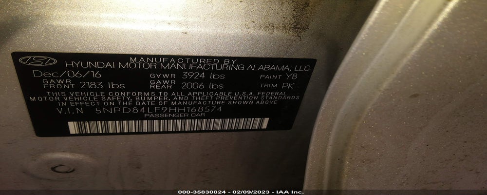5NPD84LF9HH168574 2017 HYUNDAI ELANTRA photo no. 9