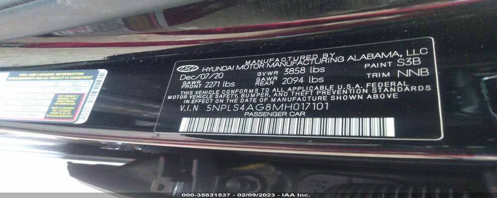 5NPLS4AG8MH017101 2021 HYUNDAI ELANTRA photo no. 9