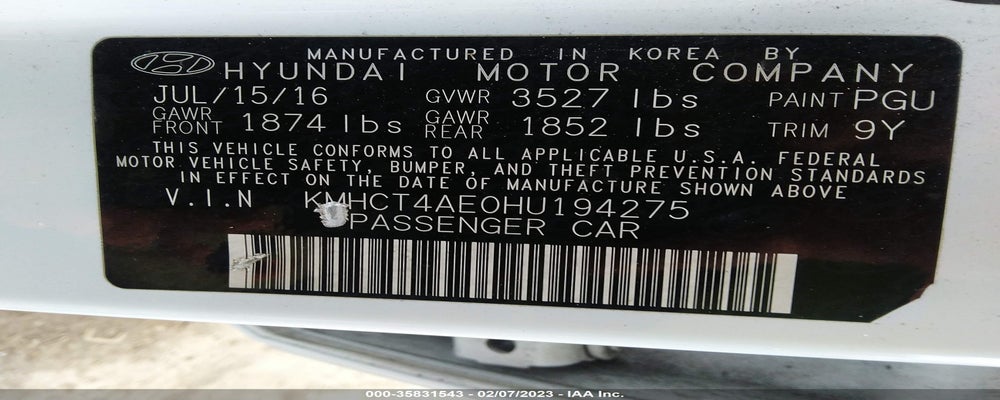 KMHCT4AE0HU194275 2017 HYUNDAI ACCENT photo no. 9