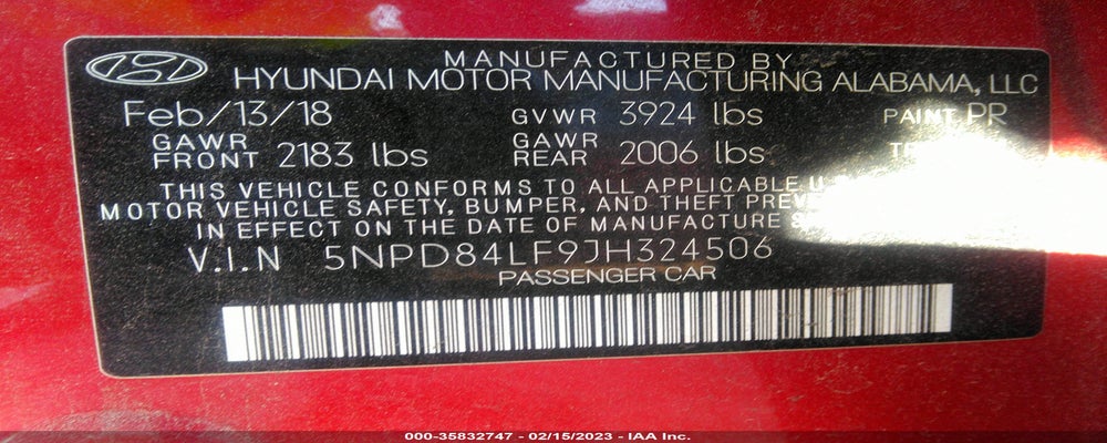 5NPD84LF9JH324506 2018 HYUNDAI ELANTRA photo no. 9