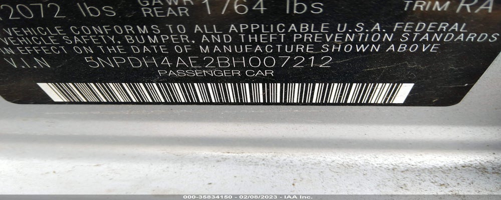5NPDH4AE2BH007212 2011 HYUNDAI ELANTRA photo no. 9