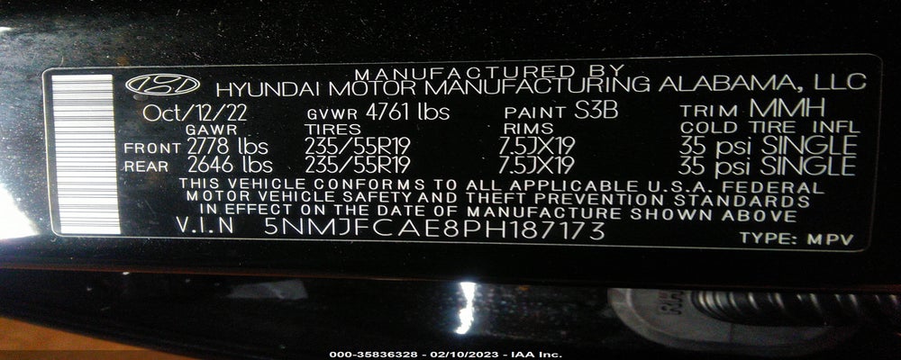 5NMJFCAE8PH187173 2023 HYUNDAI TUCSON photo no. 9