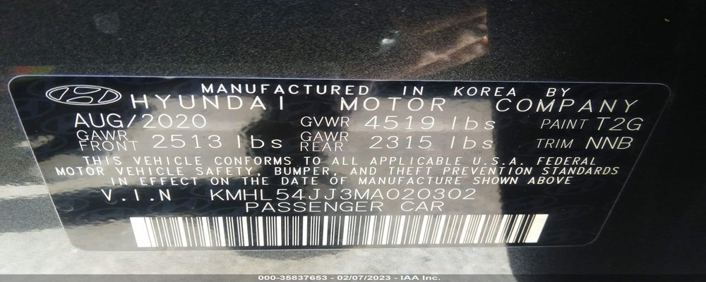 KMHL54JJ3MA020302 2021 HYUNDAI SONATA HYBRID photo no. 9